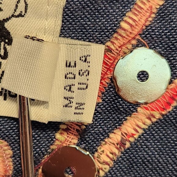 Vintage Alfredo's Wife Denim Vest Women's‎ XL Dragonfly Applique W/Rhinestones - Picture 6 of 7